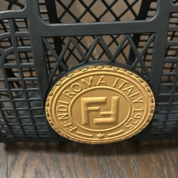 Fendi Black and Gold Basket Bag - Picture 8 of 12